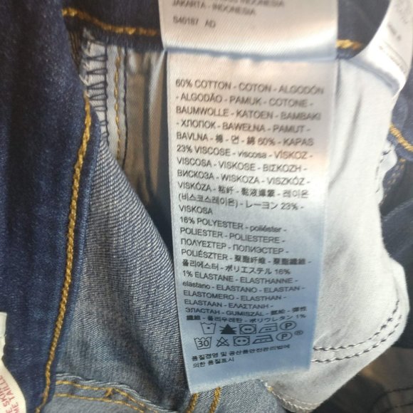 Levi's 721 Zip Fly HighRise Skinny Jean in BLUE STORY 26w/Measurements - Picture 6 of 12